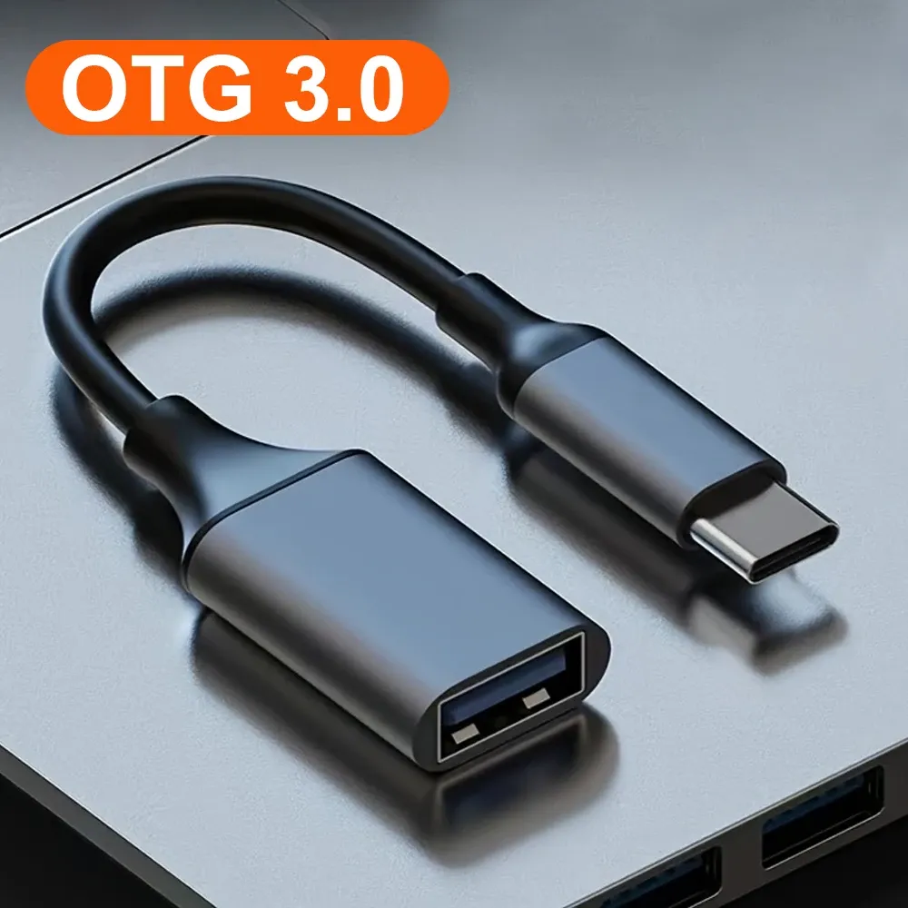 Adaptateur USB-C OTG, convertisseur Type-C mâle vers USB 3.0 femelle, adaptateur USB vers Type-C compatible smartphones et tablettes