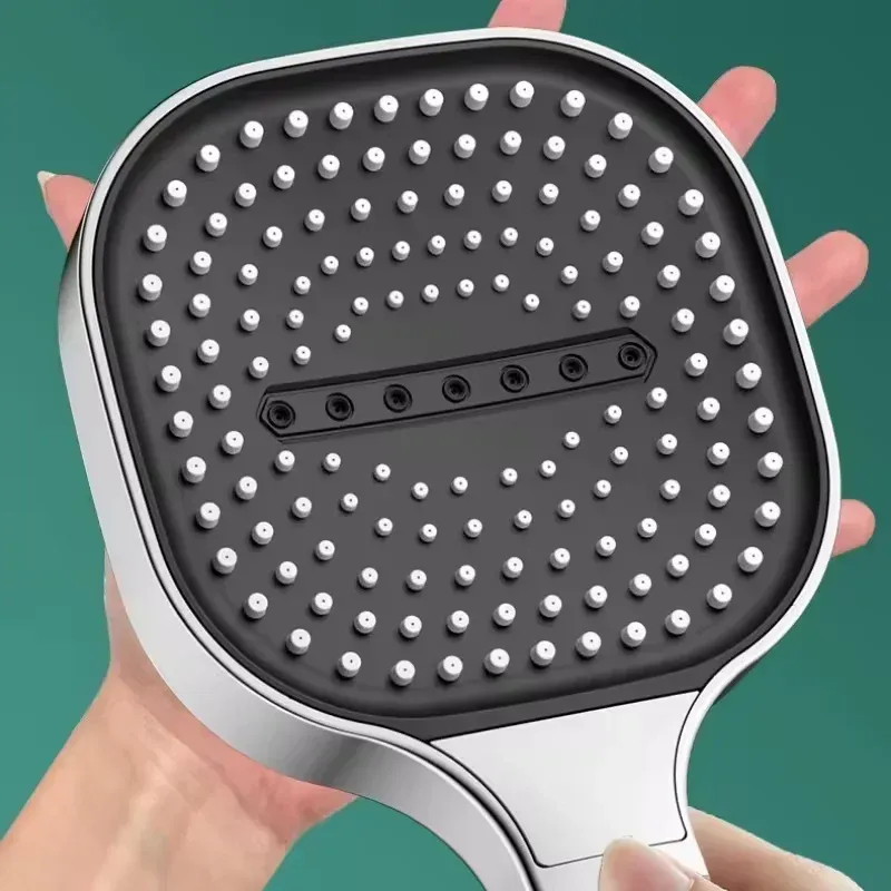 Pommeau de douche réglable, grand diffuseur 13 cm, 3 modes de jet, haute pression, avec élément filtrant 5