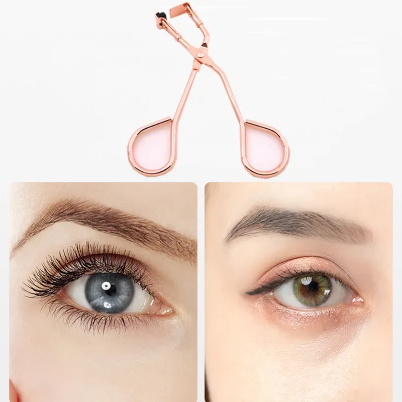 Recourbe-cils miniature en acier inoxydable, outil de maquillage avec applicateur, pince cosmétique pour cils naturels bouclés 4