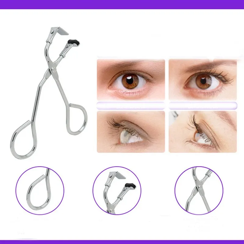 Recourbe-cils miniature en acier inoxydable, outil de maquillage avec applicateur, pince cosmétique pour cils naturels bouclés 6