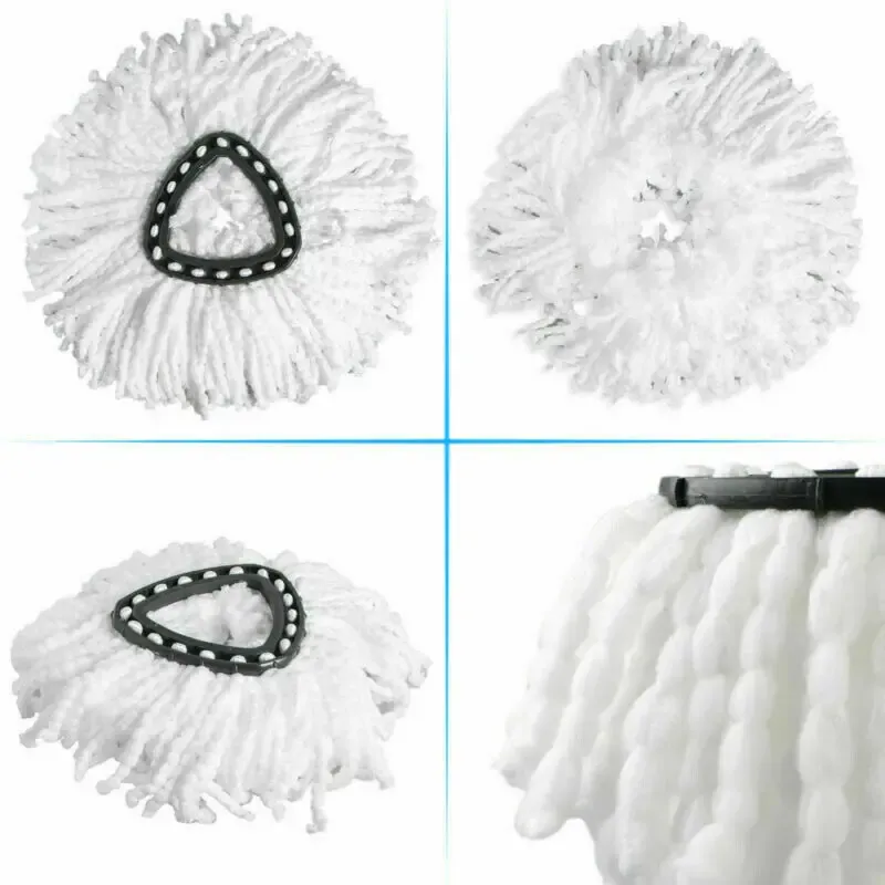 Vadrouille à plat Turbo Microfibre 2 en 1, facile à essorer et à nettoyer, avec recharge de remplacement, tête de vadrouille accessoire, outil de nettoyage domestique 5