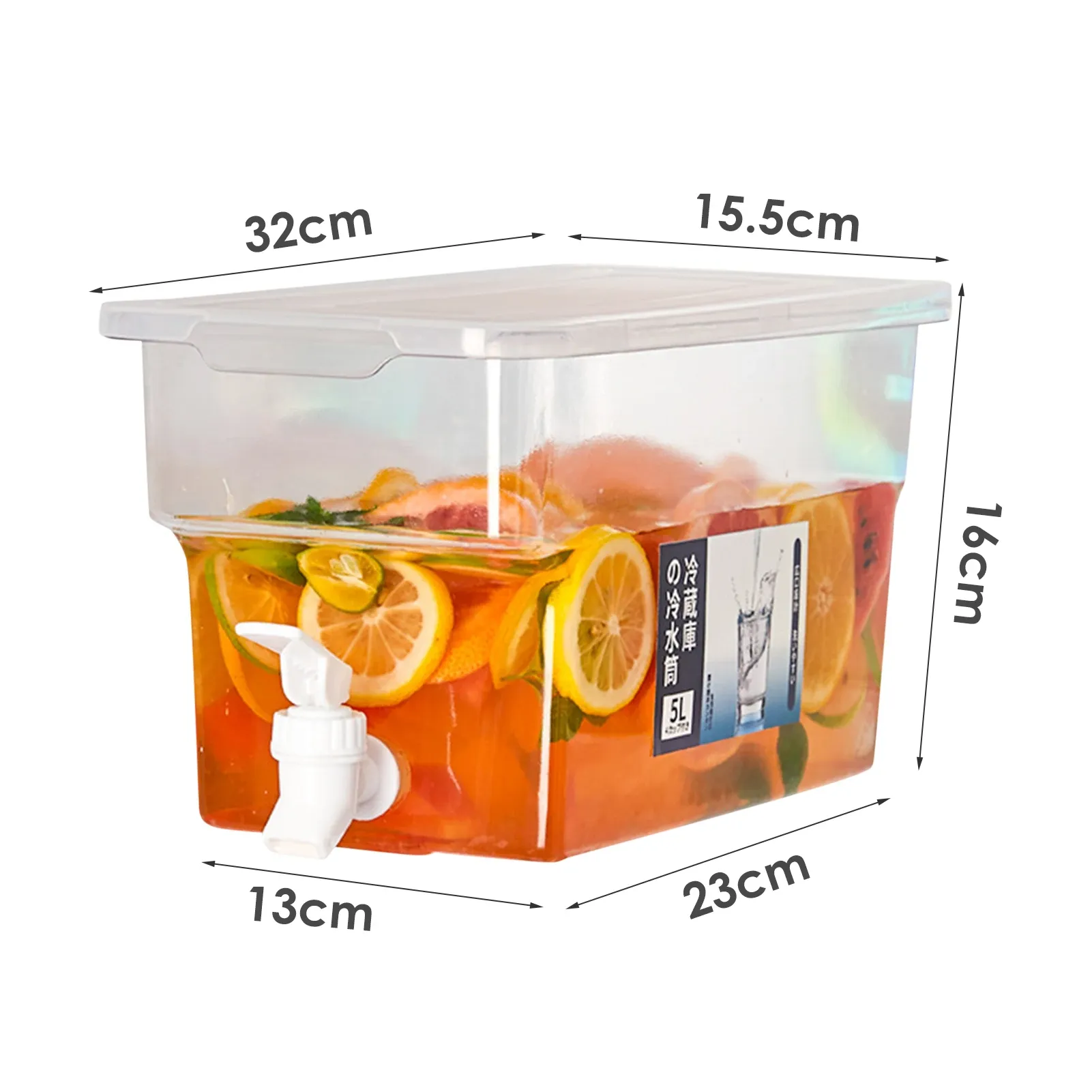Distributeur de boissons pour réfrigérateur, grande capacité 2,8 L / 5 L, avec robinet 7