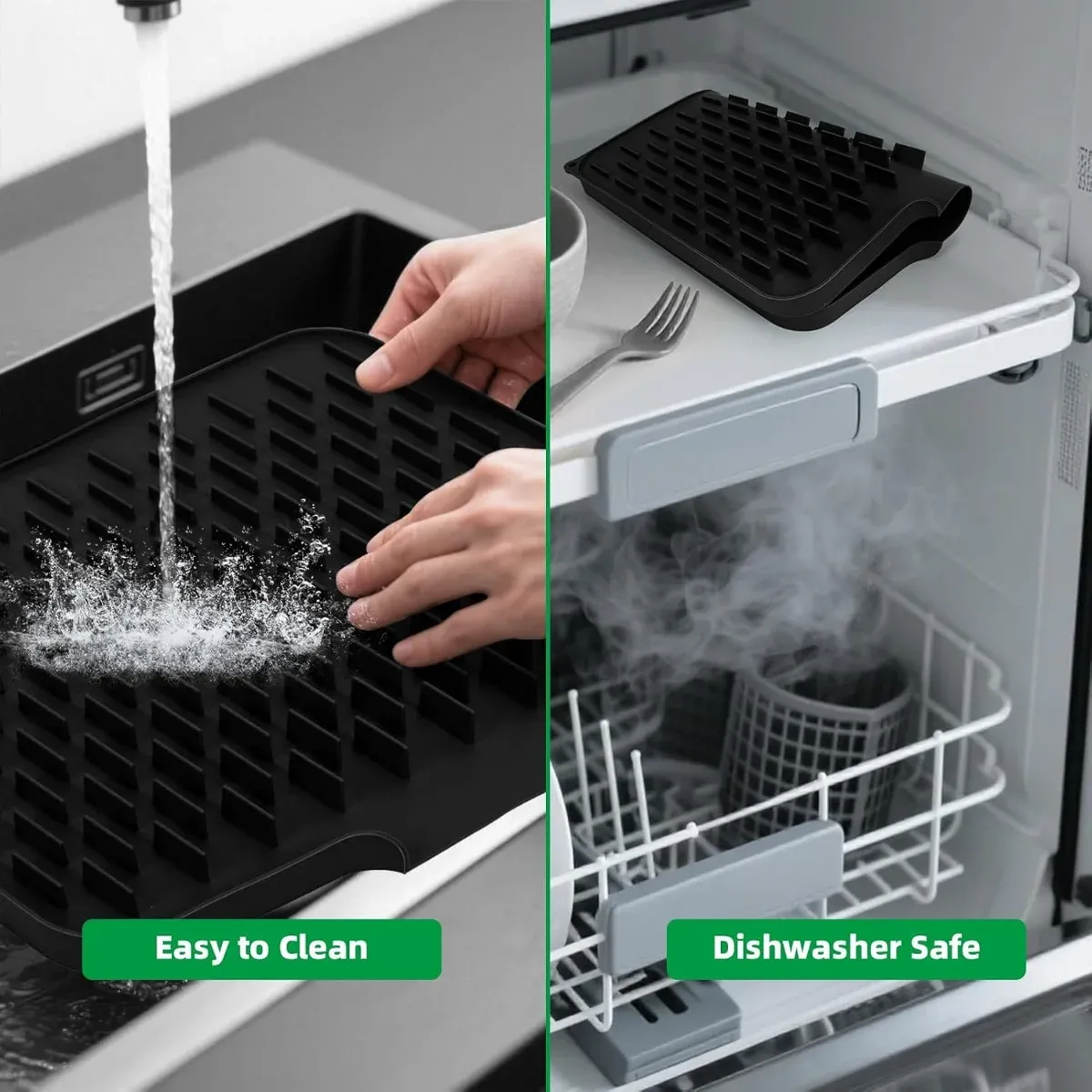 Tapis de cuisine en silicone, utilisation au réfrigérateur