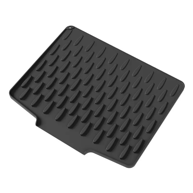 Tapis de cuisine en silicone avec système de drainage intégré, facile à nettoyer, pour plans de travail, éviers et réfrigérateurs 8