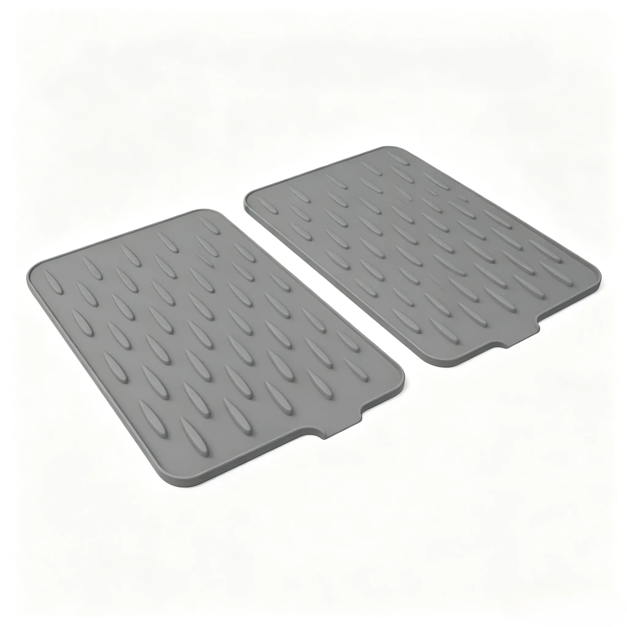 Tapis de cuisine en silicone avec système de drainage intégré, facile à nettoyer, pour plans de travail, éviers et réfrigérateurs 10