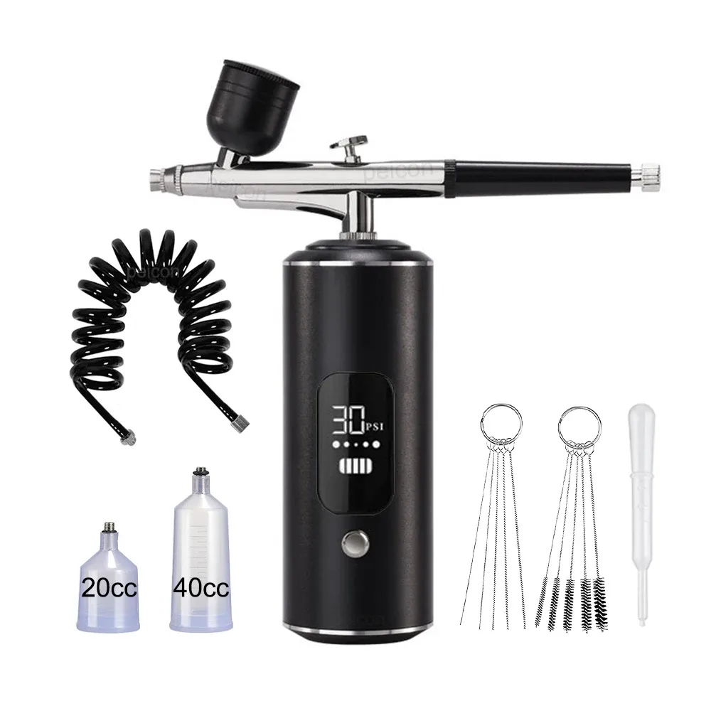 Aérographe portable avec compresseur, mini aérographe rechargeable USB pour la peinture et l'artisanat 7