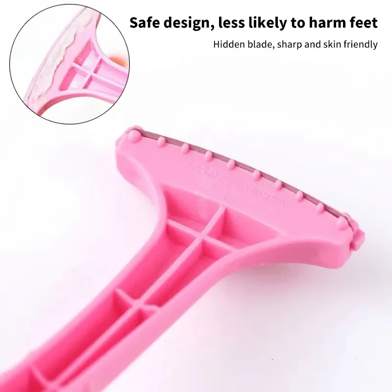 Râpe à callosités pour talons avec manche, éliminateur de peaux mortes en plastique portable 4