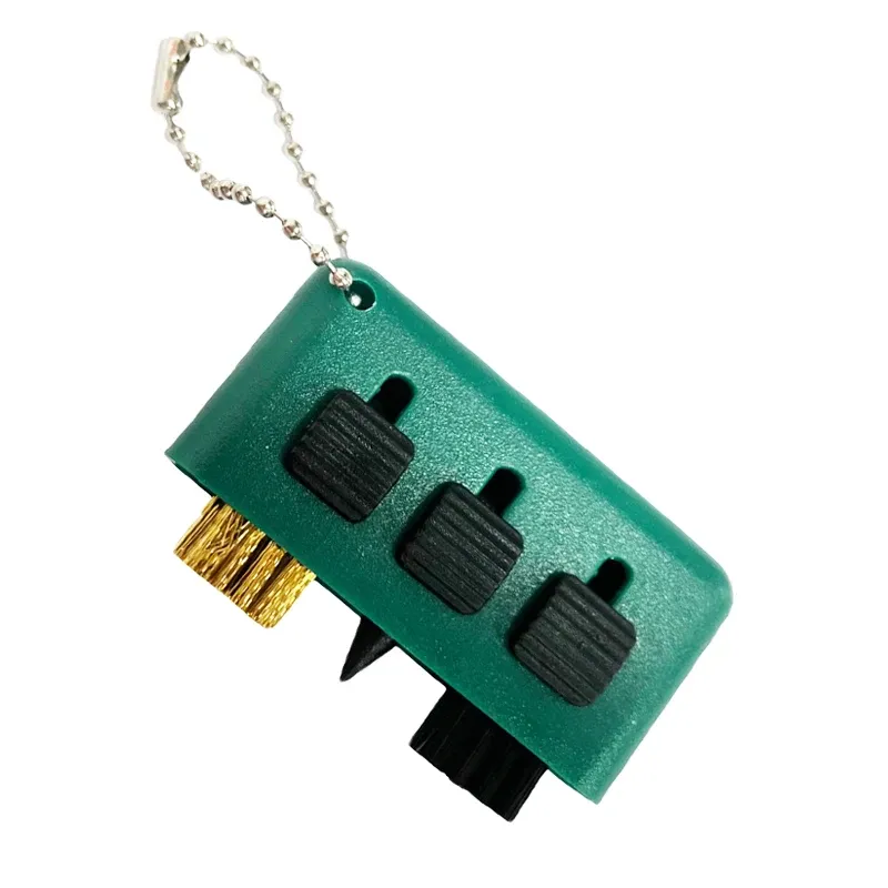 Brosse de nettoyage 3 en 1 pour clubs de golf, accessoire d'entraînement avec poche portable multifonctionnelle et rainure de balle compensée, nettoyant pour putter 8