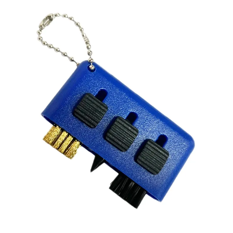 Brosse de nettoyage 3 en 1 pour clubs de golf, accessoire d'entraînement avec poche portable multifonctionnelle et rainure de balle compensée, nettoyant pour putter 7
