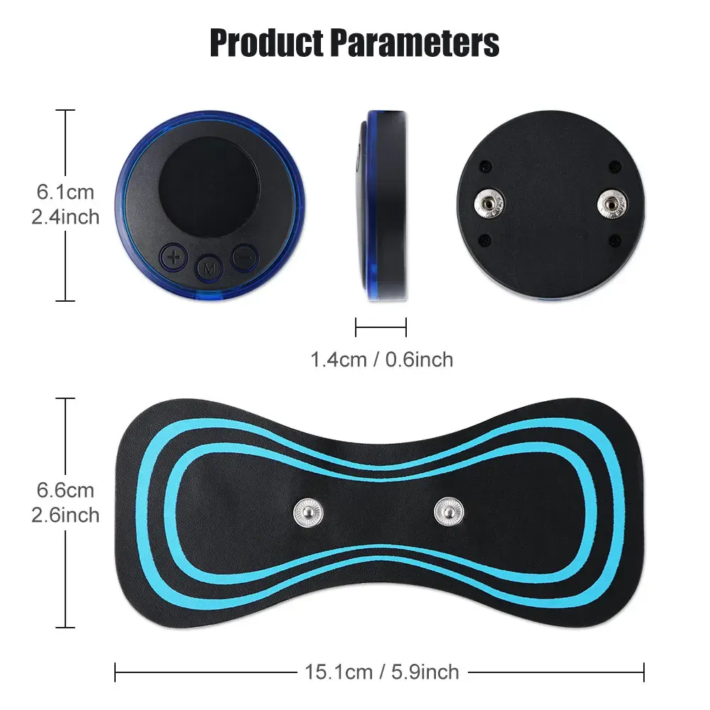 Mini masseur de cou électrique intelligent, rechargeable par USB, masseur d'épaules portable et patch de massage cervical avec plusieurs niveaux réglables 6