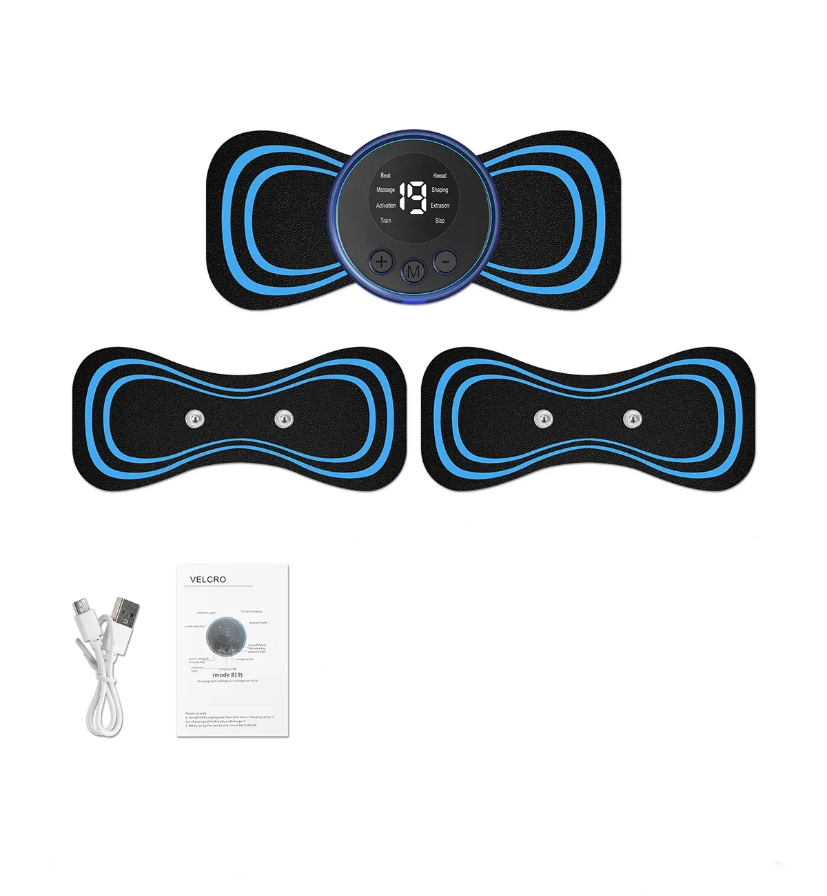 Mini masseur de cou électrique intelligent, rechargeable par USB, masseur d'épaules portable et patch de massage cervical avec plusieurs niveaux réglables 9