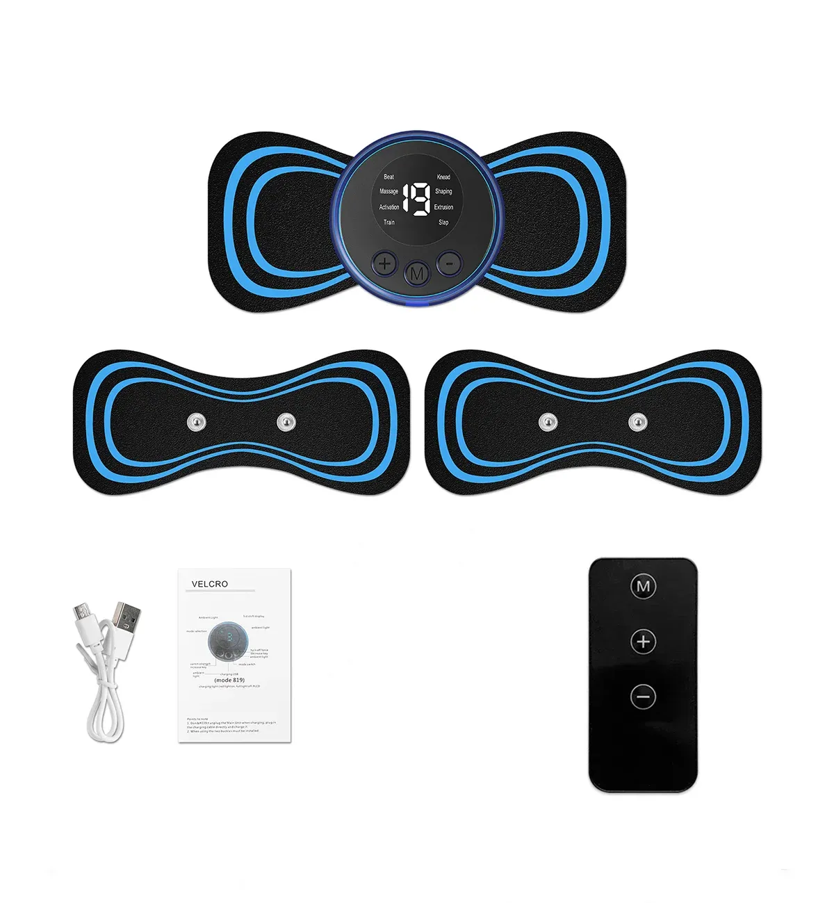 Mini masseur de cou électrique intelligent, rechargeable par USB, masseur d'épaules portable et patch de massage cervical avec plusieurs niveaux réglables 12