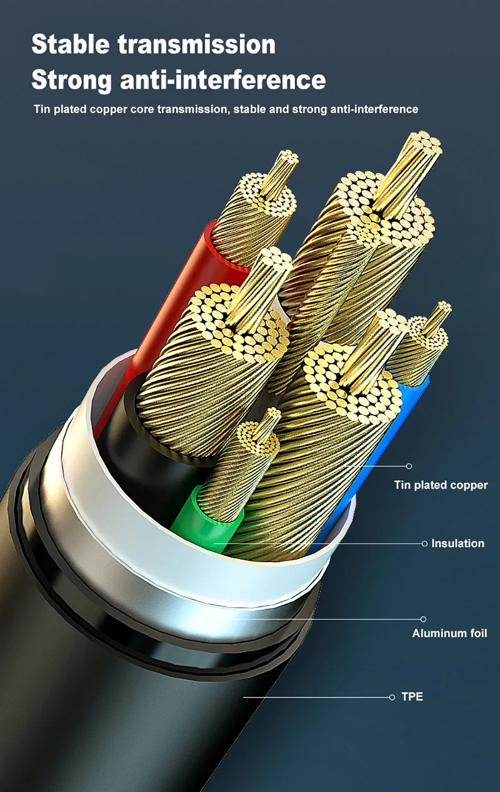 Détail de la transmission stable et anti-interférences