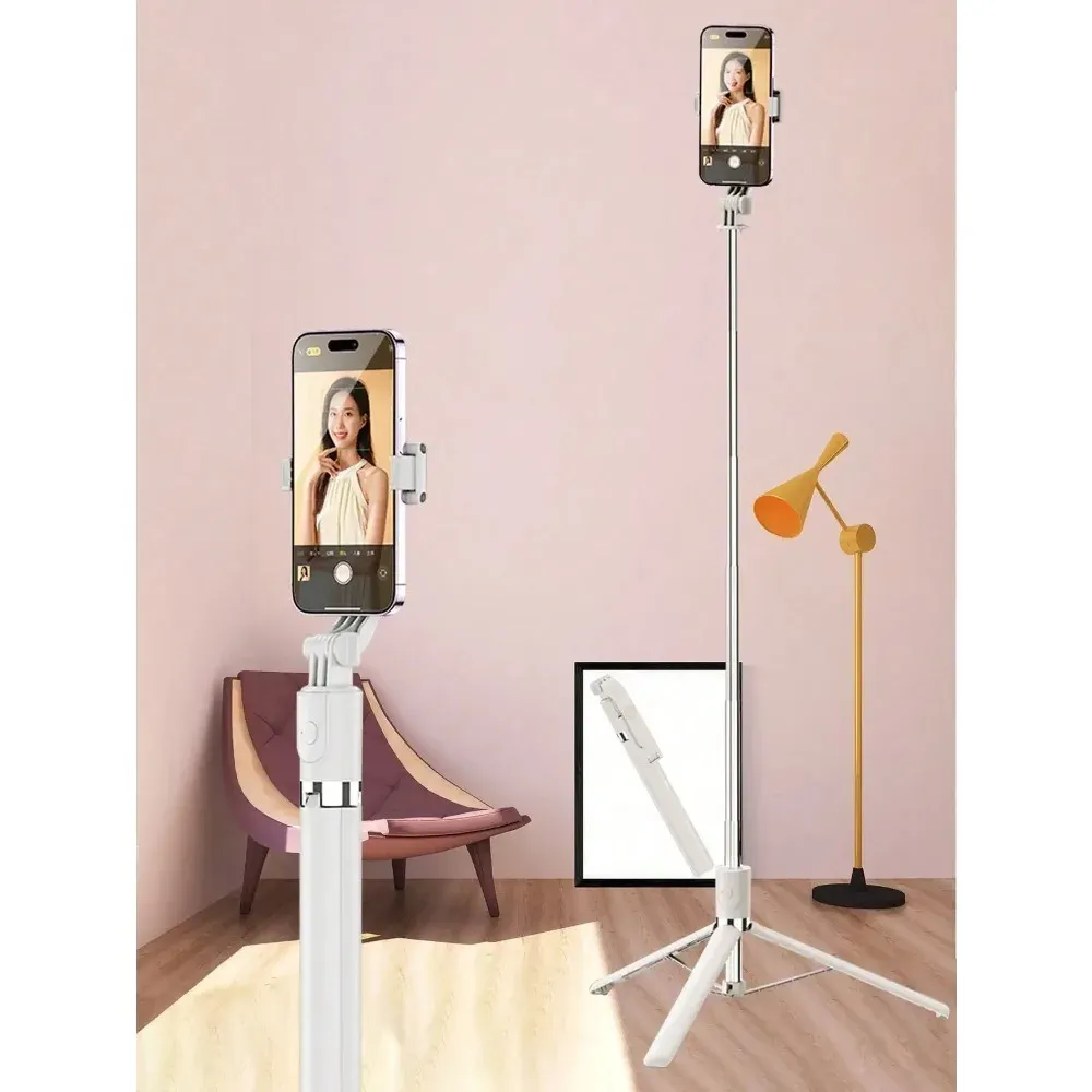 Perche à selfie sans fil 1700 mm avec trépied pour smartphone, pliable et extensible 3