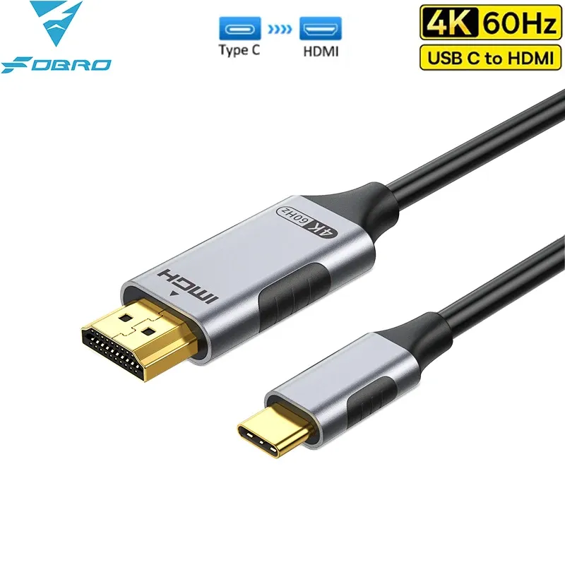 Câble USB-C vers HDMI 8K @ 60Hz, 4K @ 120Hz, compatible HDTV pour convertisseur TV, MacBook Air et iPad USB-C 7
