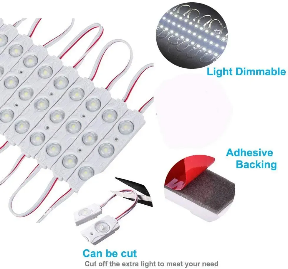 Modules LED installés sur une enseigne