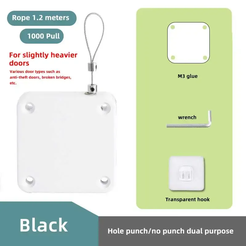 Ferme-porte automatique à capteur avec butoir réglable, sans perçage 8
