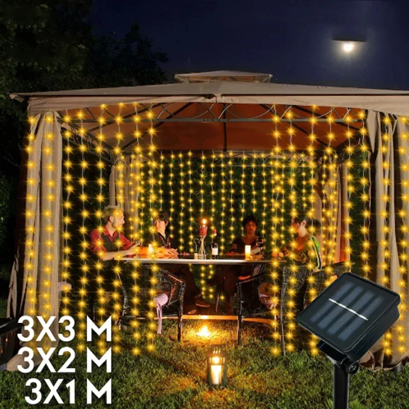 Rideau lumineux LED décoratif pour jardin