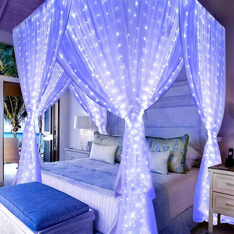 Rideau lumineux LED pour décoration de fête