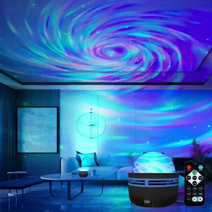 Projecteur Galaxie RGB à étoiles avec télécommande, alimentation USB et fonction lampe de nuit