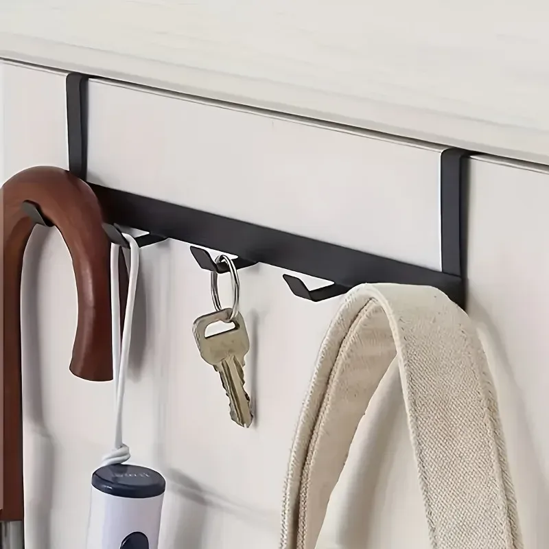 Porte-manteau mural moderne sans perçage, crochet de porte pour chapeaux et sacs, idéal pour salle de bain, cuisine et salon 4