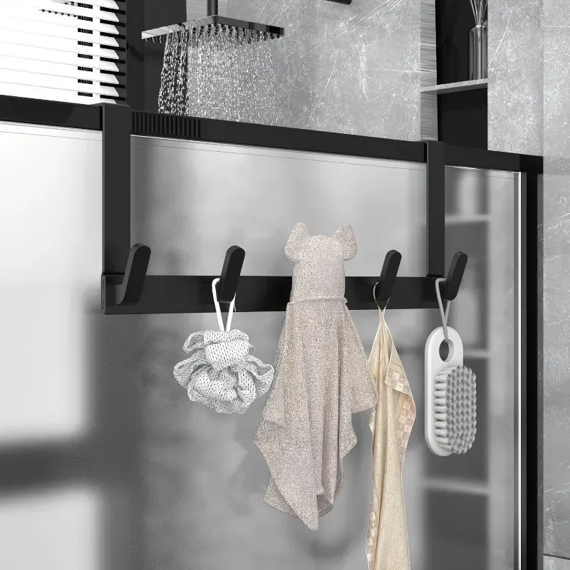 Porte-manteau mural moderne sans perçage, crochet de porte pour chapeaux et sacs, idéal pour salle de bain, cuisine et salon 5
