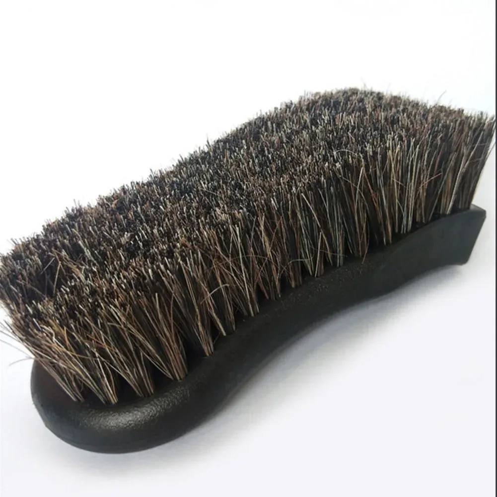 Brosse de nettoyage en crin de cheval pour automobile et cuir 4