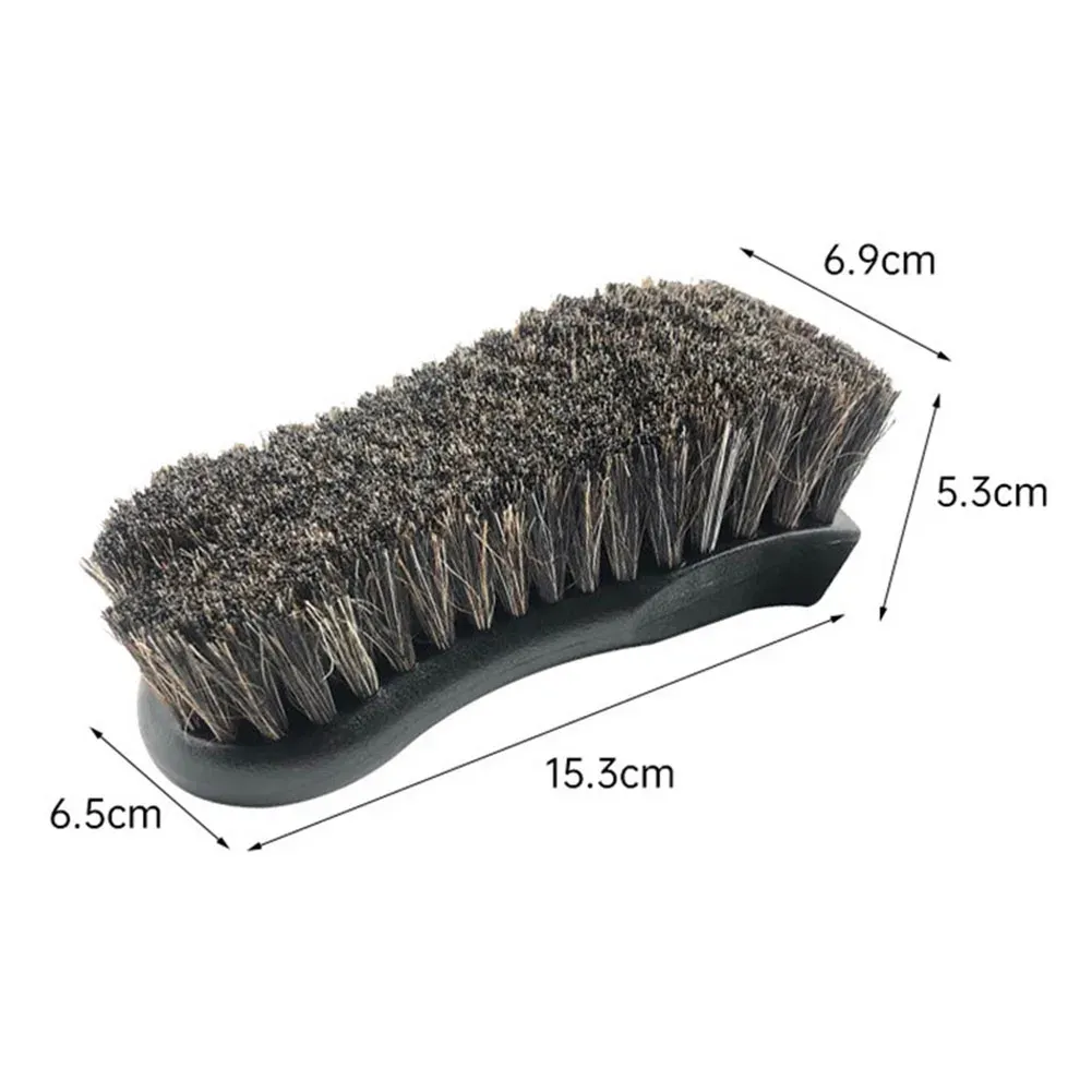 Brosse de nettoyage en crin de cheval pour automobile et cuir 5