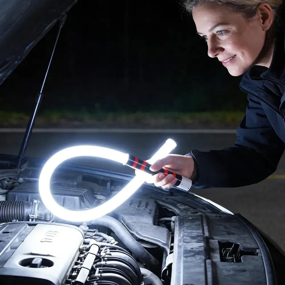 Détail du corps flexible de la lampe LED en silicone