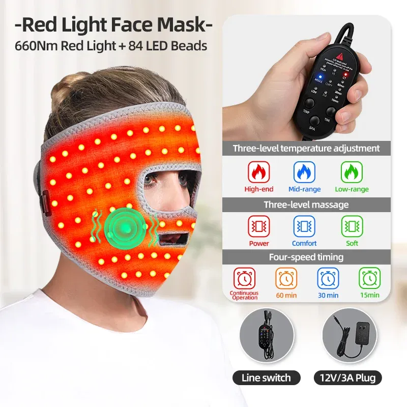 Masque de massage oculaire chauffant électrique à 3 vitesses de vibration et minuterie 11