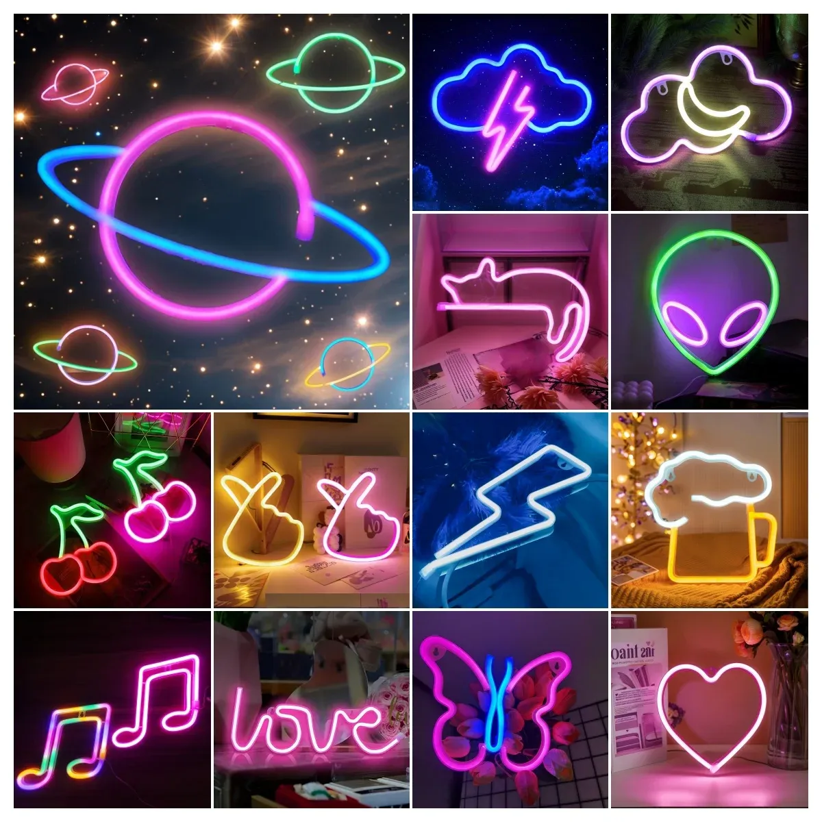 Enseigne néon LED avec alimentation USB/batterie, décoration murale pour bar, chambre, salle de jeux et mariage, idéale comme cadeau de Noël, éclairage personnalisable