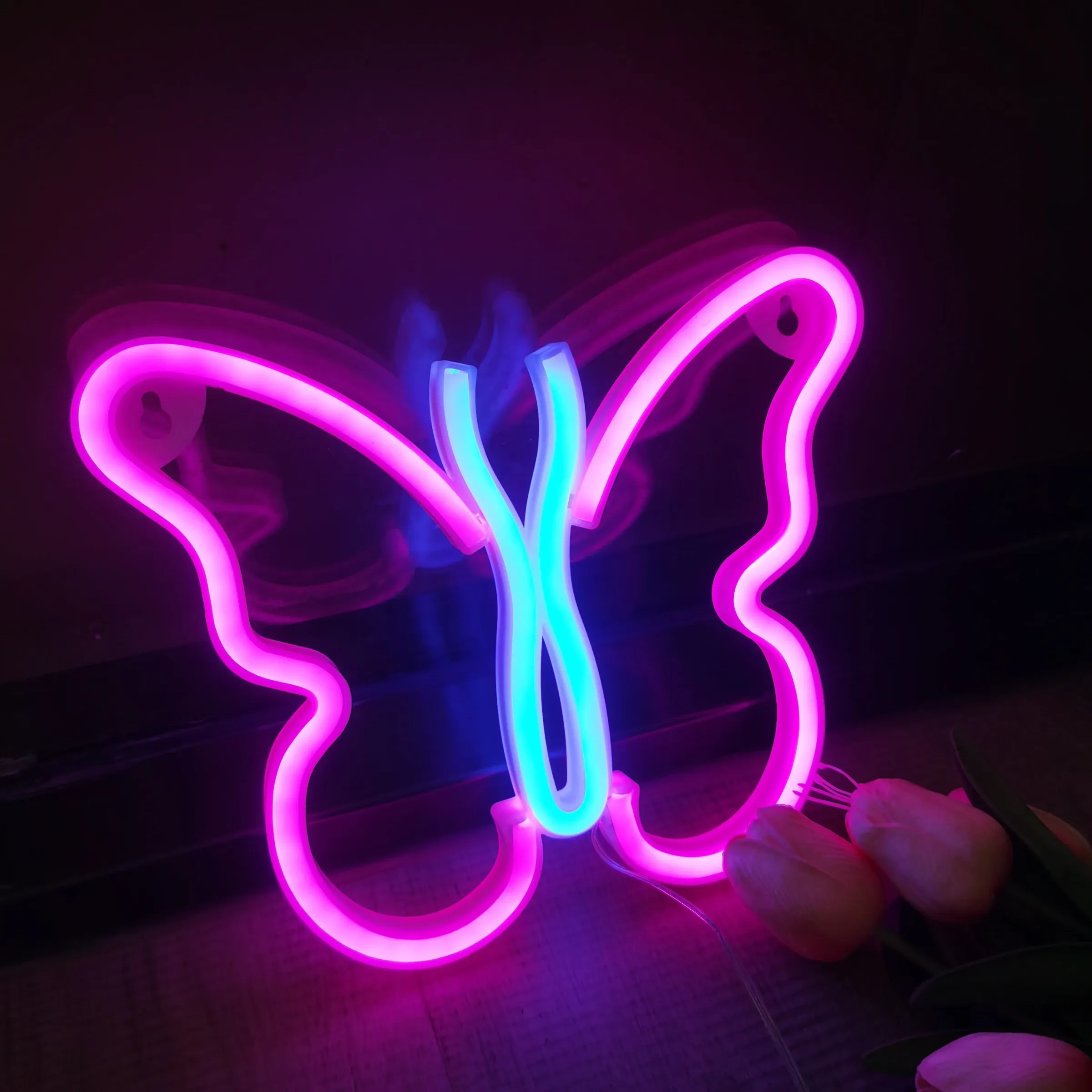 Enseigne néon LED avec alimentation USB/batterie, décoration murale pour bar, chambre, salle de jeux et mariage, idéale comme cadeau de Noël, éclairage personnalisable 24