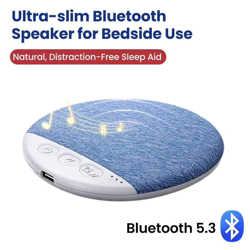 Haut-parleur Bluetooth 5.3 ultra-plat pour chevet avec arrêt programmé