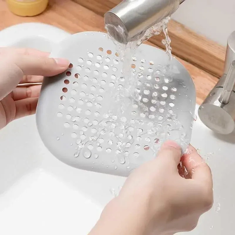 Filtre à cheveux en silicone pour douche, évier et baignoire 4