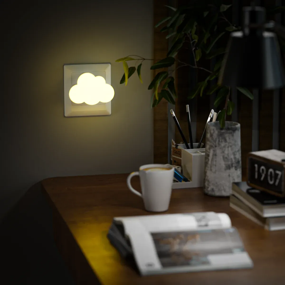 Veilleuse nuage LED dans une chambre d'enfant