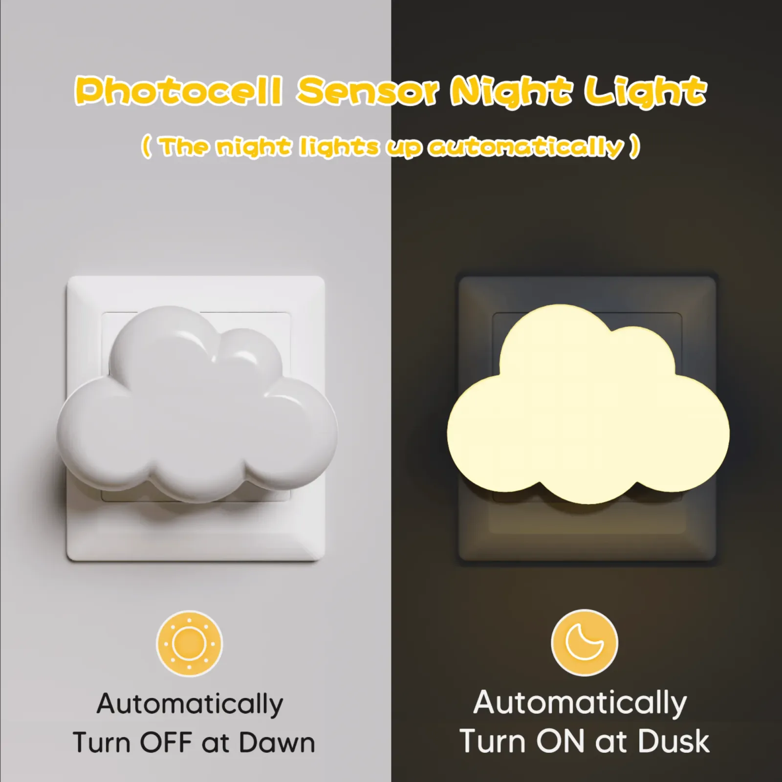 Veilleuse nuage LED en détail