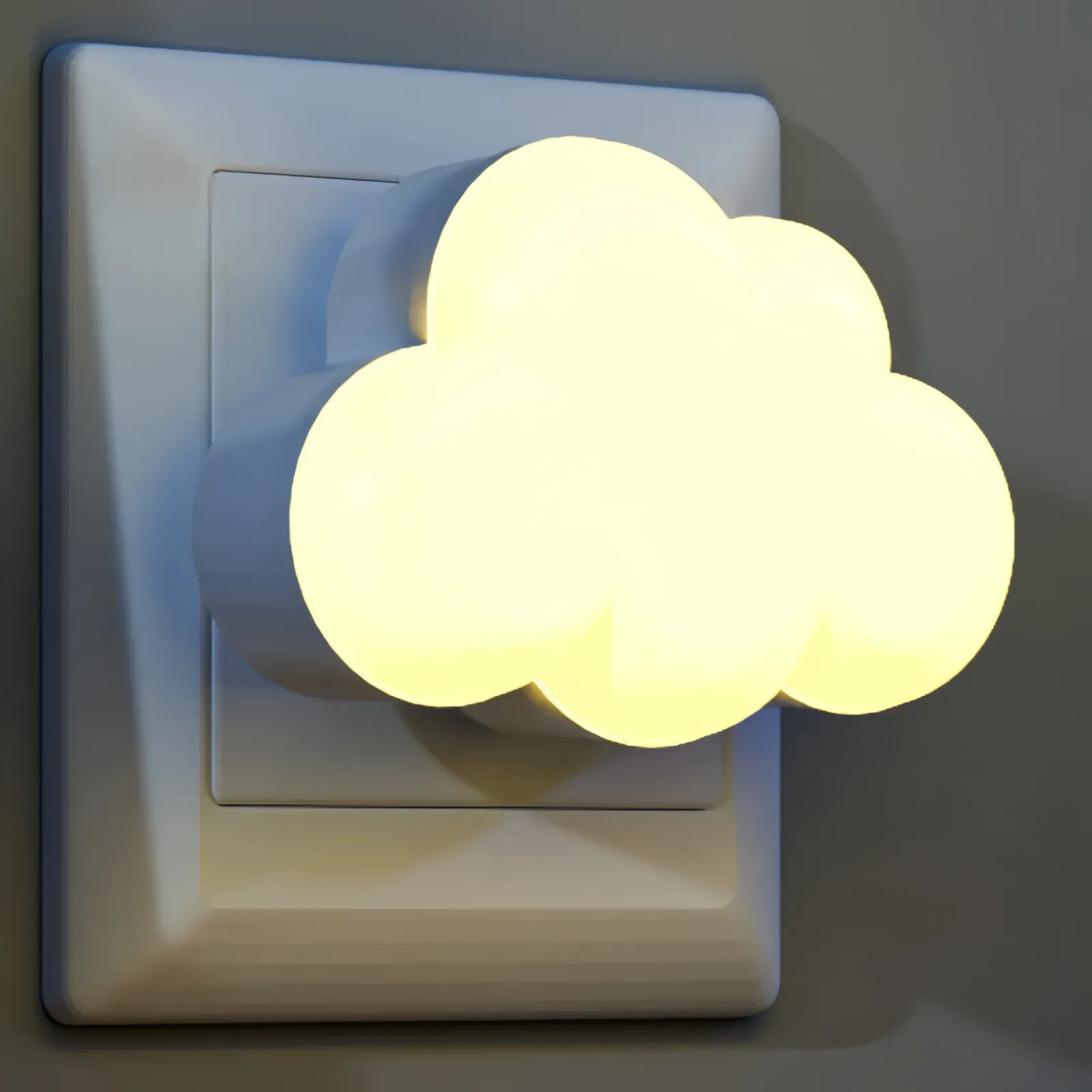 Veilleuse nuage LED en ambiance nocturne