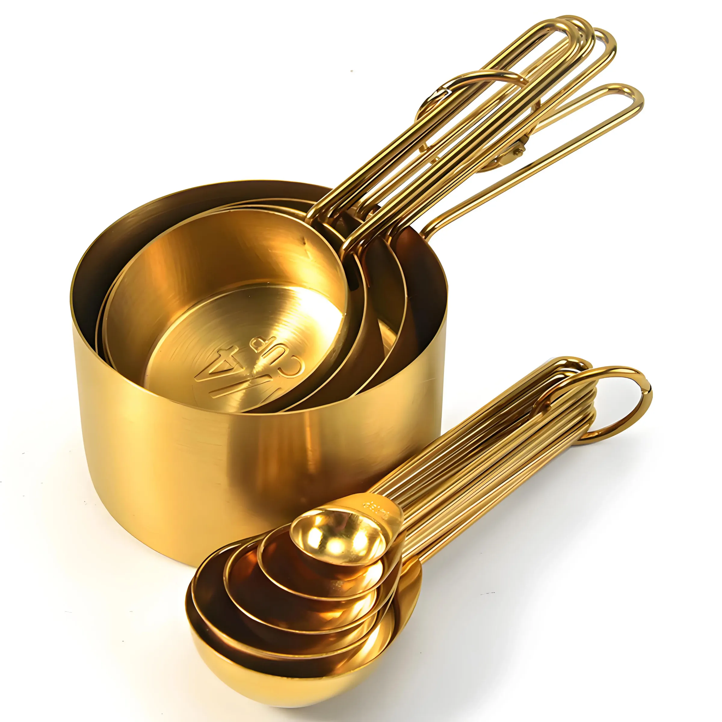 Ensemble de cuillères doseuses en acier inoxydable empilables, outils de cuisine de qualité supérieure pour le café, la farine et la cuisson