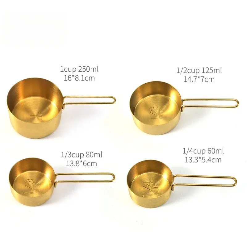 Ensemble de cuillères doseuses en acier inoxydable empilables, outils de cuisine de qualité supérieure pour le café, la farine et la cuisson 3
