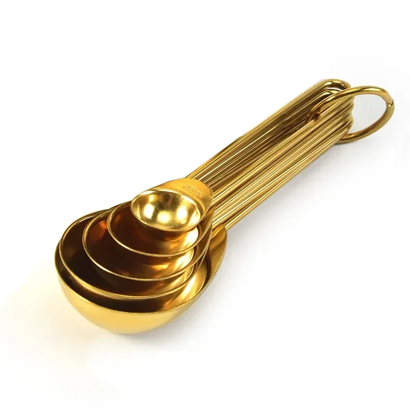 Ensemble de cuillères doseuses en acier inoxydable empilables, outils de cuisine de qualité supérieure pour le café, la farine et la cuisson 6