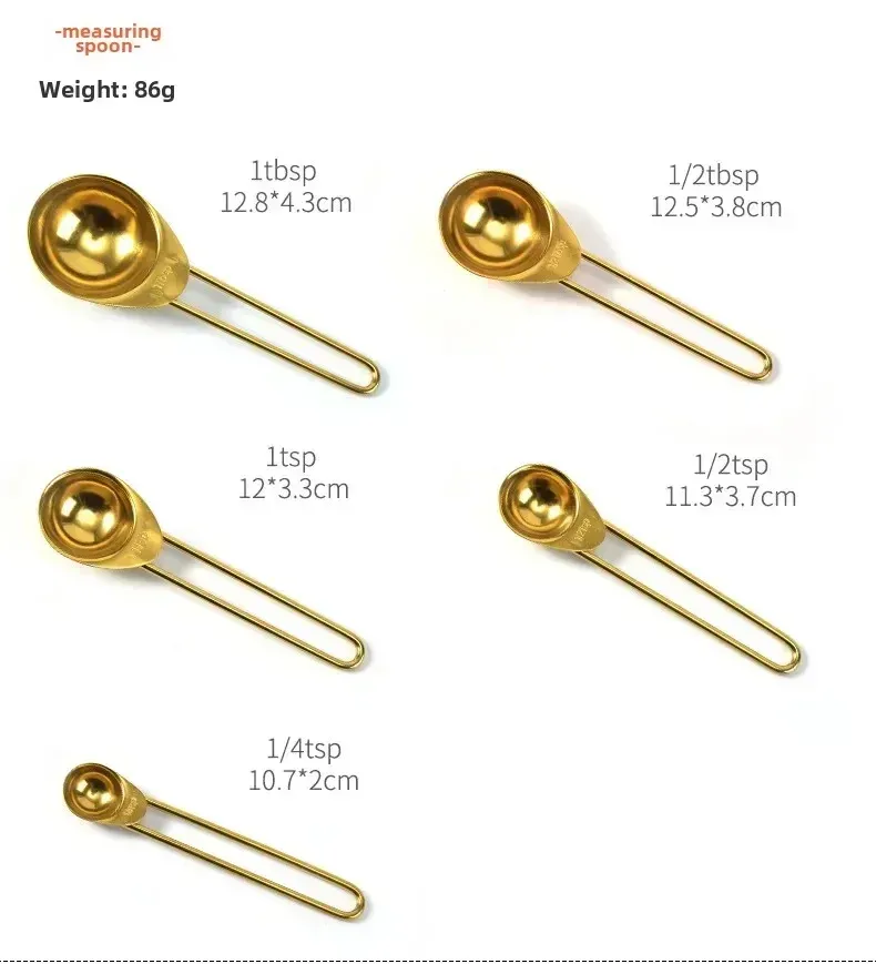 Ensemble de cuillères de mesure en situation
