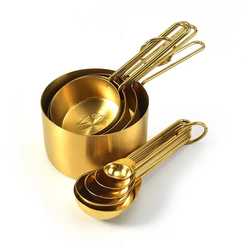 Ensemble de cuillères doseuses en acier inoxydable empilables, outils de cuisine de qualité supérieure pour le café, la farine et la cuisson 9