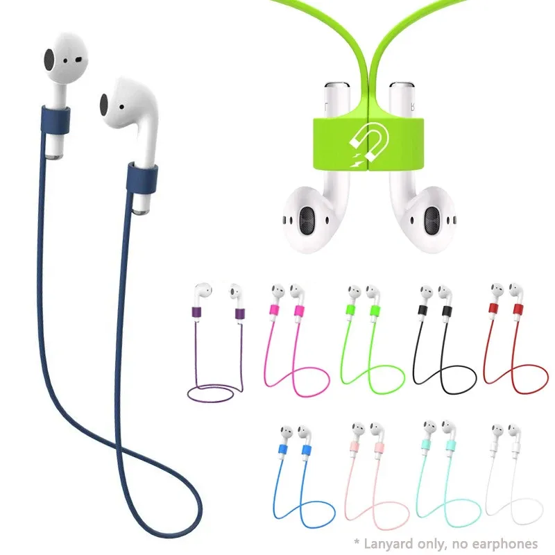 Cordon magnétique antiperte en silicone souple pour AirPods 1, 2, 3 et AirPods Pro 1
