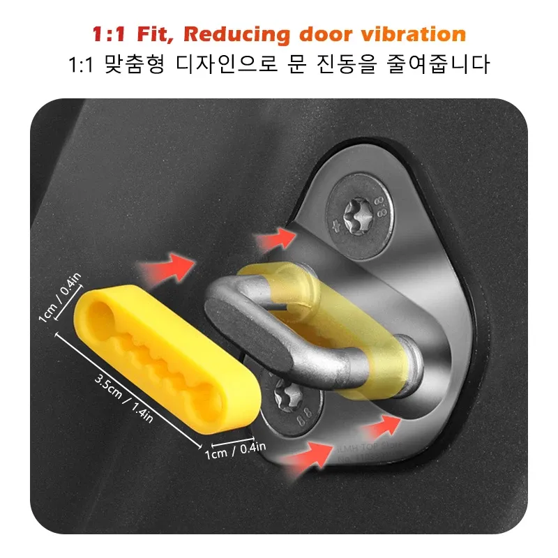 Détail de la protection de loquet en silicone