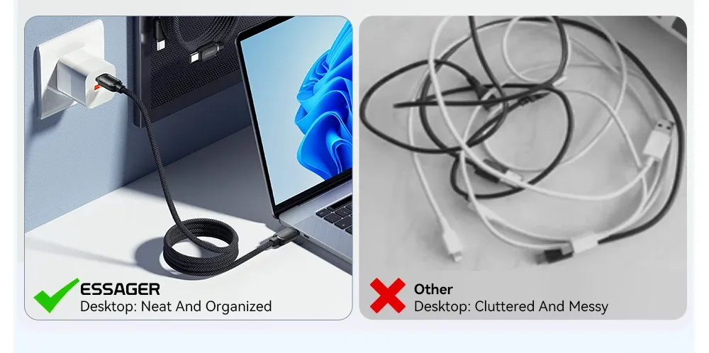Câble Essager, finition et connectique