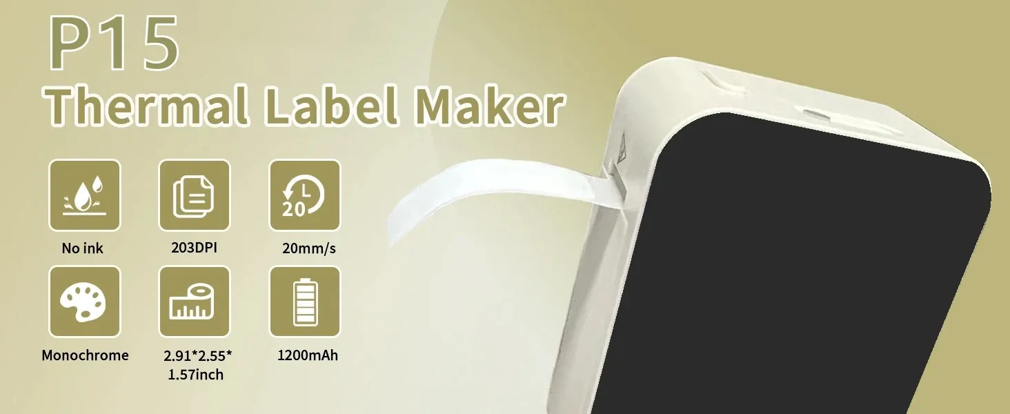 Impression d'étiquettes avec la Marklife P15