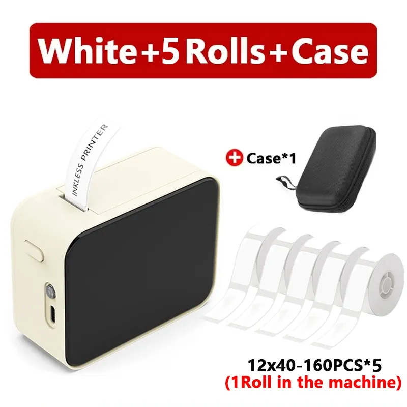 Marklife P15 Imprimante d'étiquettes thermique sans fil Bluetooth, étiqueteuse portable 10