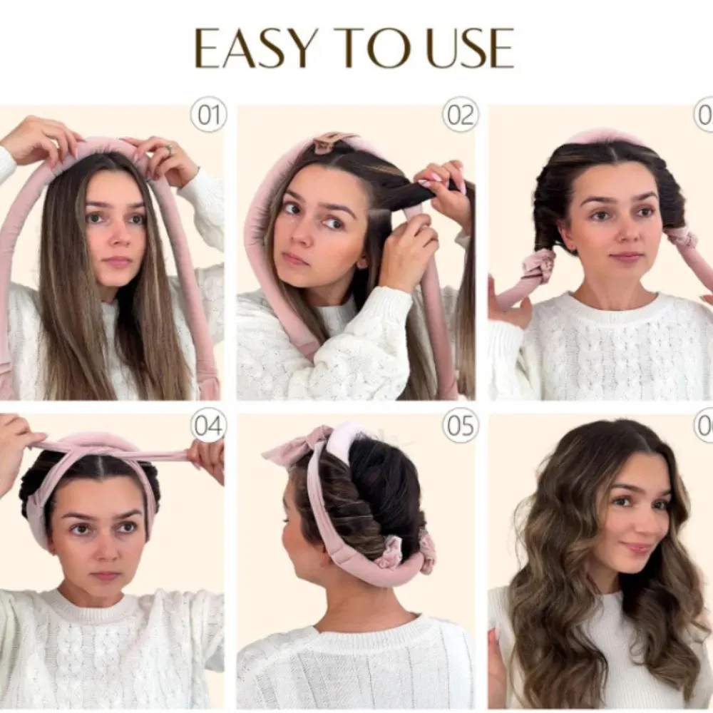 Bandeau doux pour boucles sans chaleur