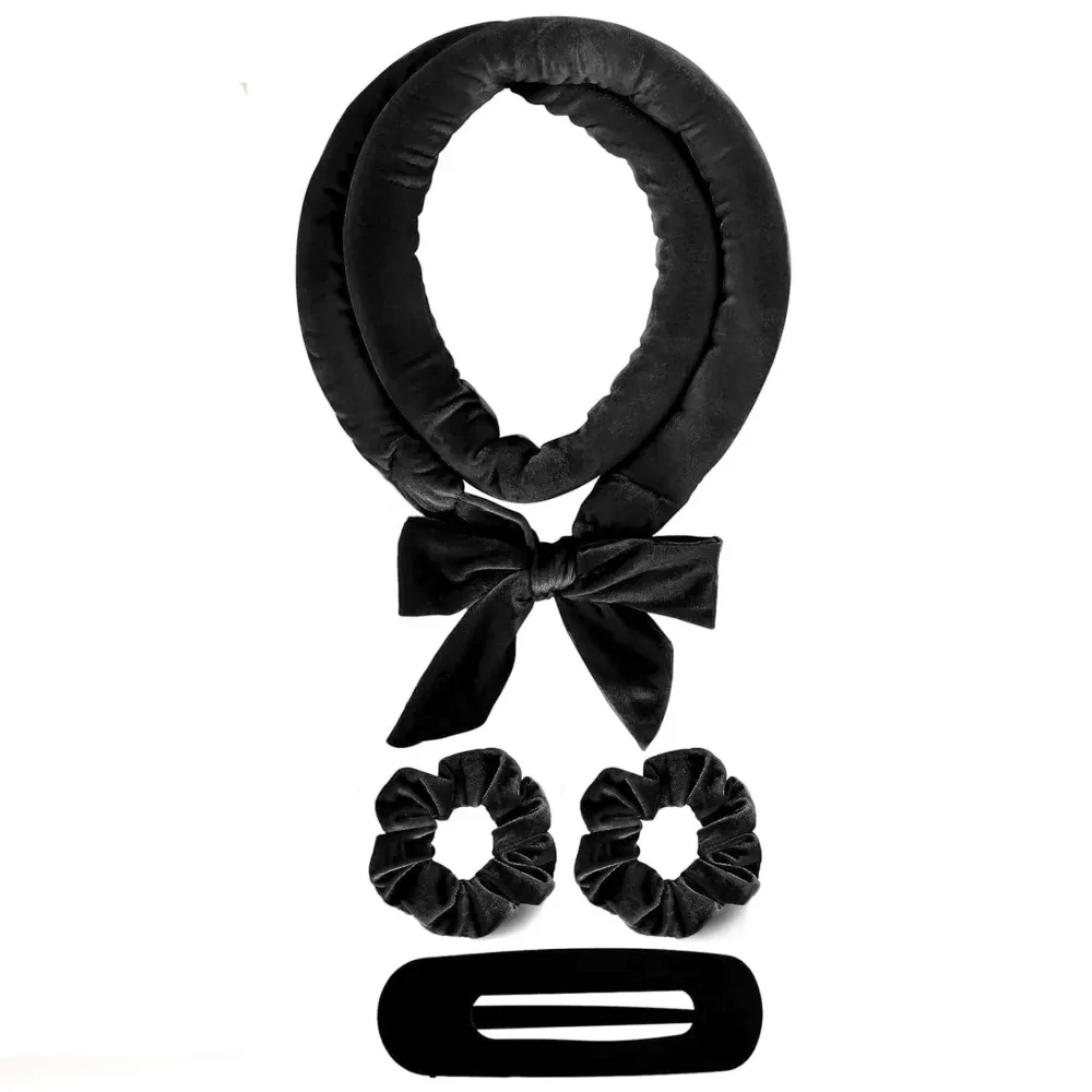 Ensemble de bigoudis sans chaleur avec bonnet en satin, bigoudis en satin et bandeau doux, outils de coiffure 9