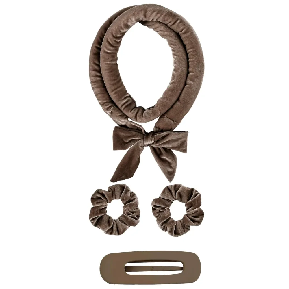 Ensemble de bigoudis sans chaleur avec bonnet en satin, bigoudis en satin et bandeau doux, outils de coiffure 7